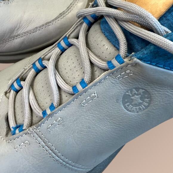 Ecco Biom Mens Hybrid Leather Gortex Spikeless Golf Shoes Size 10 Wide Blue Gray - Picture 11 of 14